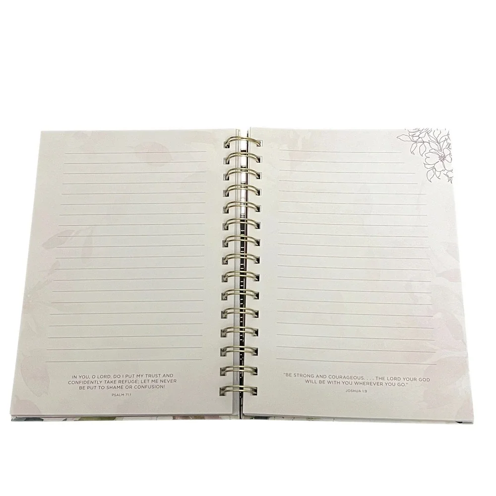 Christian Art Gifts Floral Wirebound Journal 192 Pages Scripture Notebook Prayer